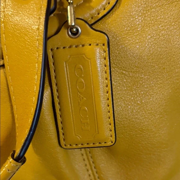 Coach Sunflower Yellow Ashley Leather Bag - Picture 5 of 14